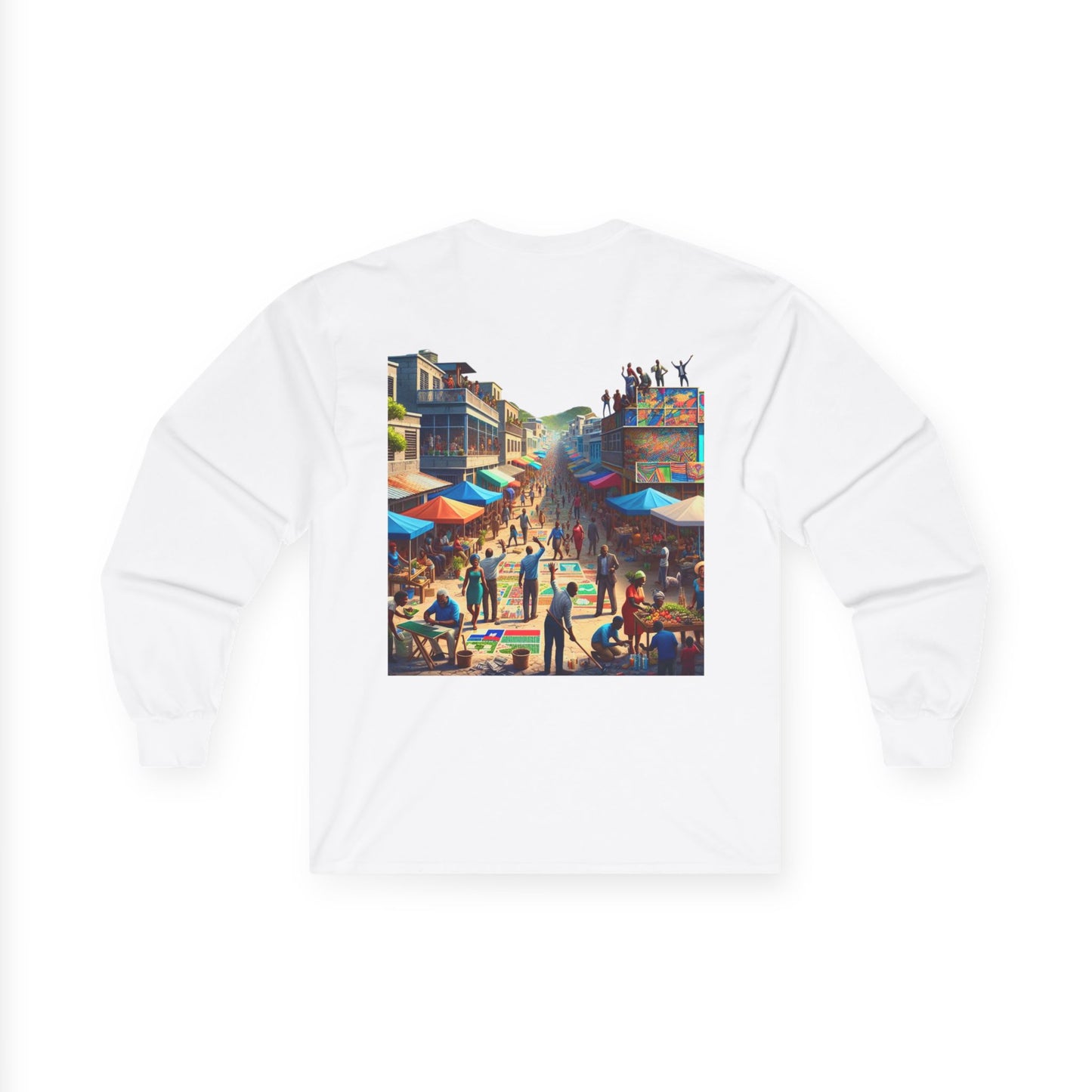 Unity & Celebration Long Sleeve Tee - Artful Design for Community Spirit