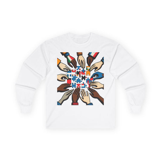 Unity & Celebration Long Sleeve Tee - Artful Design for Community Spirit